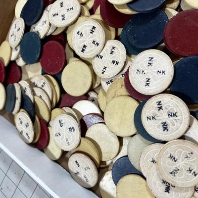Antique Clay Poker Chips 