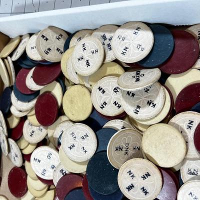 Antique Clay Poker Chips 