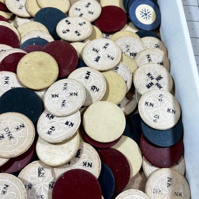 Antique Clay Poker Chips 