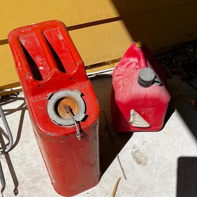 2 Metal Gas Cans 