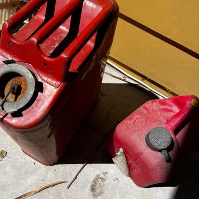 2 Metal Gas Cans 