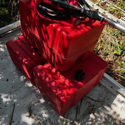 (3) 10 Gallon Boat Fuel Tanks with Primer Hoses