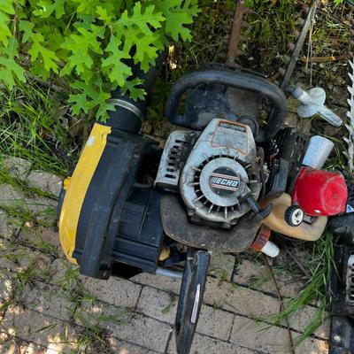 Leaf Blower and 3 Hedge Trimmers