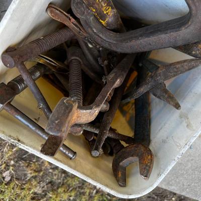 Bucket of Tools: Spud Wrenches, Clamps, Vice Grips 