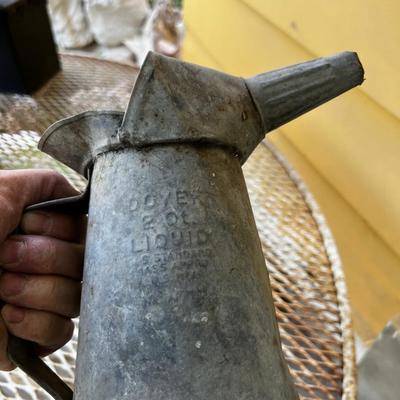 2 Quart Oil Can - Galvanized! CUTE!