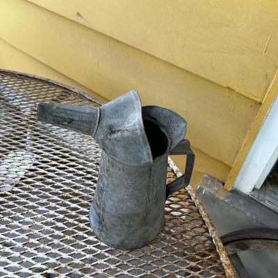 2 Quart Oil Can - Galvanized! CUTE!