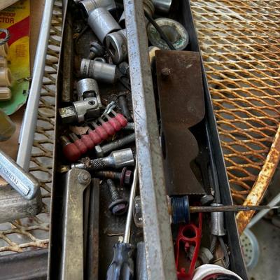 Large Lot of Tools; Sledge Hammer, Wrenches, Saw, Files, Wire. 