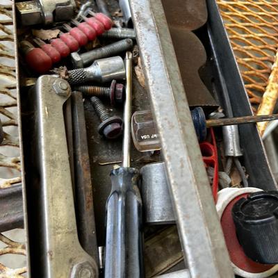 Large Lot of Tools; Sledge Hammer, Wrenches, Saw, Files, Wire. 