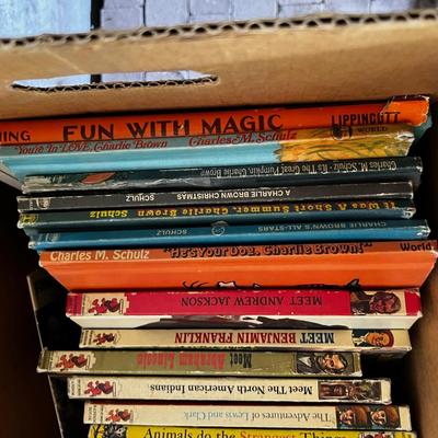 Box of Children's Books Peanuts and such
