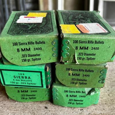 6 Boxes of 8 mm 150 Grain 