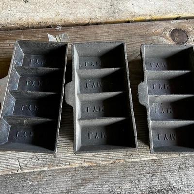 3 Lyman LEAD  Bullet Mold One Pound Molds