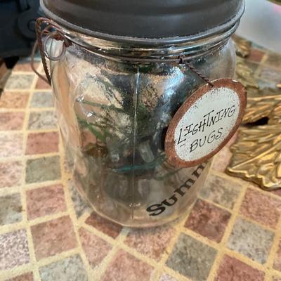 Lighted Bird Houses and Lightning Bug Jar