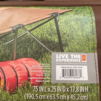 Folding Camp Cot, new