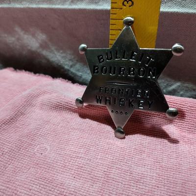 PRINCE OF WALES SPURS? AND A METAL SHERIFF STYLE BADGE