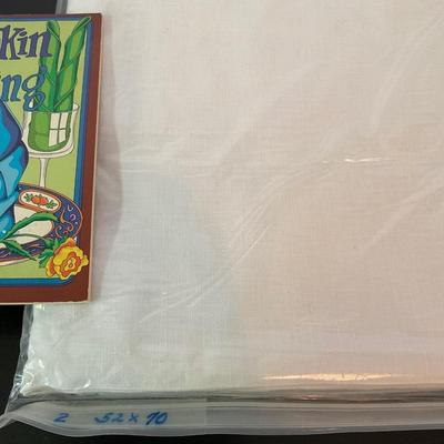 2- 52x70 and 1- 60x102 Tablecloths and Napkins.