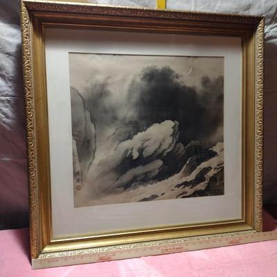 VINTAGE JAPANESE SIGNED WATERCOLOR