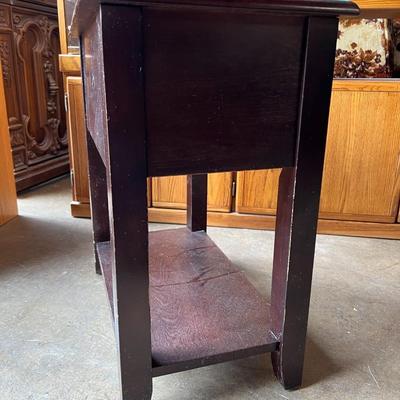 Darkwood Lane Chairside Single Drawer Side Lamp Table