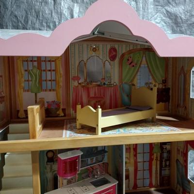 KID CRAFT FURNISHED DOLL HOUSE