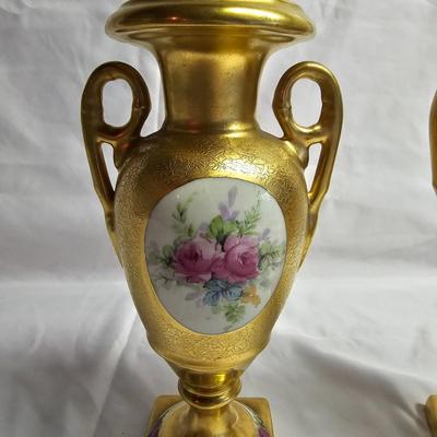 Two Limoges Hand Painted Urns  (1G-JS)
