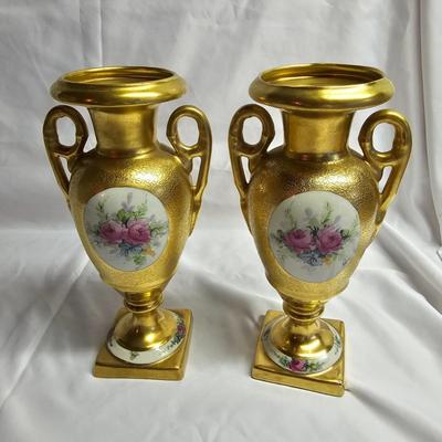 Two Limoges Hand Painted Urns  (1G-JS)