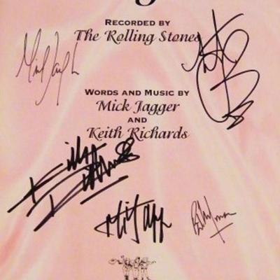 The Rolling Stones signed sheet music 