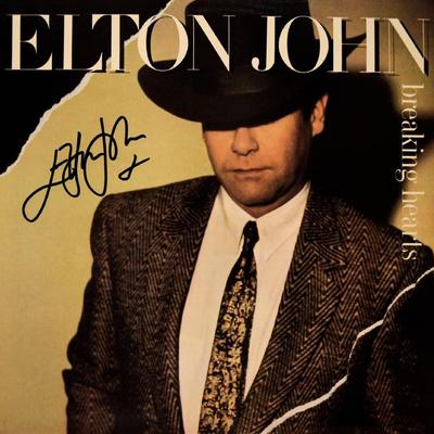 Elton John signed Breaking Hearts album