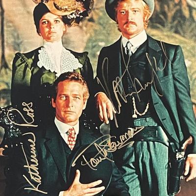 Butch Cassidy and the Sundance Kid cast signed movie photo