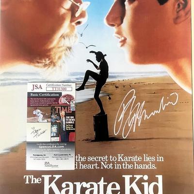 The Karate Kid Ralph Macchio signed mini movie poster - JSA