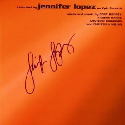 Jennifer Lopez signed sheet music