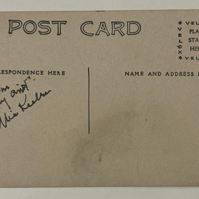 Willie Keeler signed post card