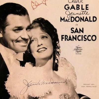 Jeanette MacDonald and Clark Gable signed sheet music