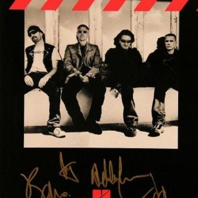 U2 signed sheet music 