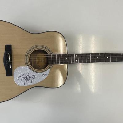 Hank Williams Jr. signed acoustic guitar- PSADNA