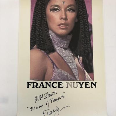 France Nuyen signed poster