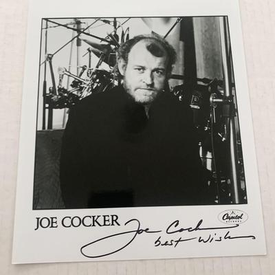 Joe Cocker signed photo 
