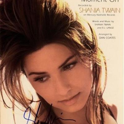 Shania Twain signed sheet music 
