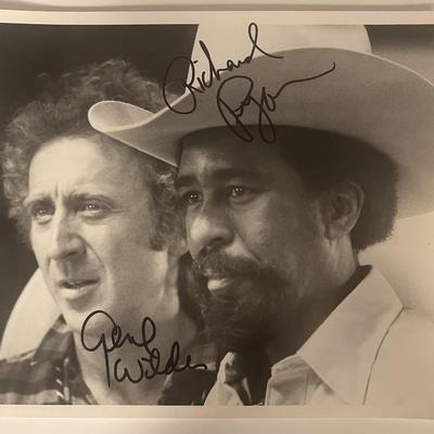 Richard Pryor and Gene Wilder signed photo. GFA Authenticated