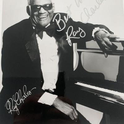 Ray Charles signed photo