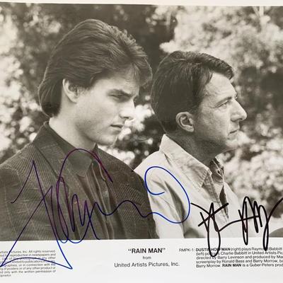 Rain Man Tom Cruise and Dustin Hoffman signed movie photo