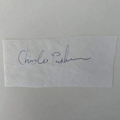 Charlie Parker original signature