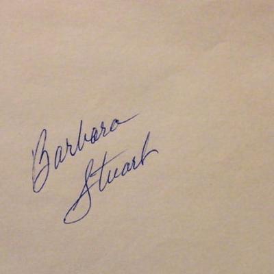 Barbara Stuart signature slip