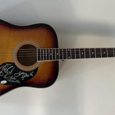 The Lovin' Spoonful signed acoustic guitar - JSA