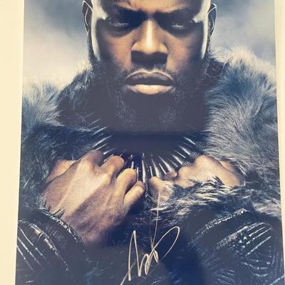 Black Panther Winston Duke signed movie photo 