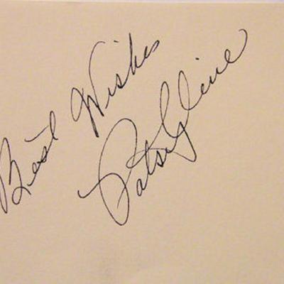 Patsy Cline signature slip 