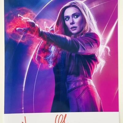 Marvel Scarlet Witch Elizabeth Olsen signed movie photo