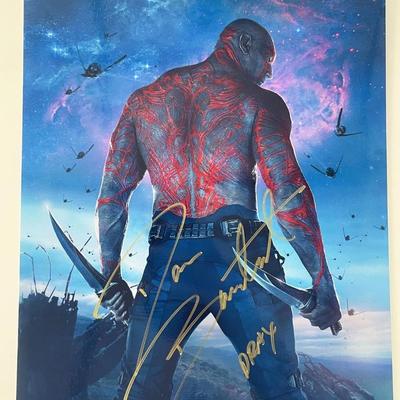 Guardians of the Galaxy Dave Bautista signed movie photo