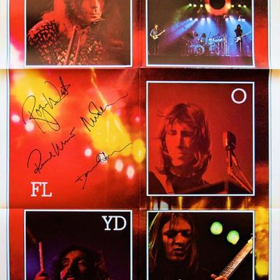 Pink Floyd signed The Dark Side Of The Moon promo poster