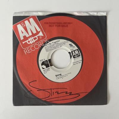 Sting signed We'll Be Together 45 record
