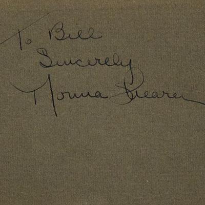Norma Shearer signature slip