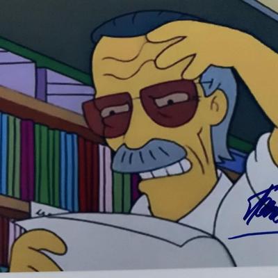 The Simpsons Stan Lee signed photo